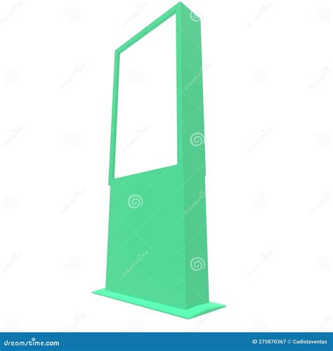 Outdoor Commercial Displays in Isolated 3D Illustration Stock ...