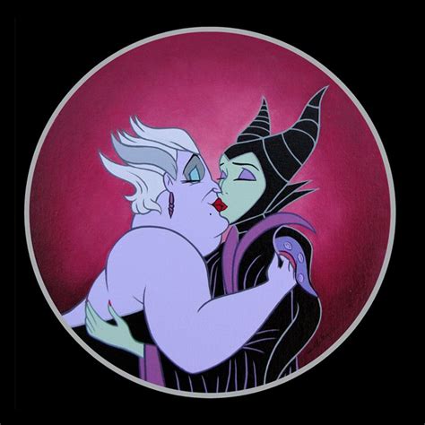 "LOVE IS THE ANSWER"(Ursula & Maleficent) ACRYLIC ON CANVAS 12X12 ...