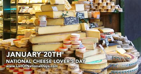 NATIONAL CHEESE LOVER’S DAY