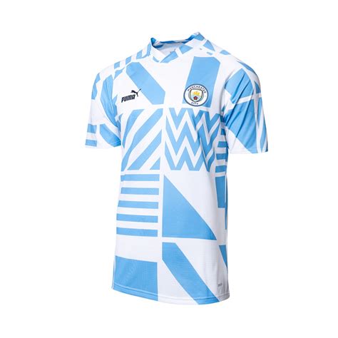 Jersey Puma Manchester City FC Pre-Match 2022-2023 White-Light Blue - Fútbol Emotion