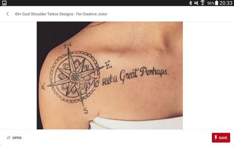 Compass shoulder tattoo | Shoulder tattoos for women, Cool shoulder tattoos, Shoulder tattoo