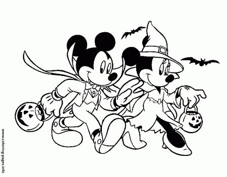 Coloring Page : Mickey Mouse Halloween Coloring Page With Disney Pages Of Minnie Marvelou ...