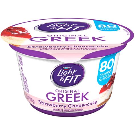 Dannon® Light & Fit® Greek Strawberry Cheesecake Nonfat Yogurt 5.3 oz ...