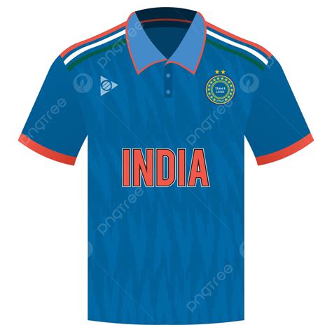 2023 World Cup Jersey For India Cricket Team Front View Vector, India Jersey, India Cricket ...