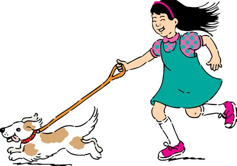 Clipart - walking dog