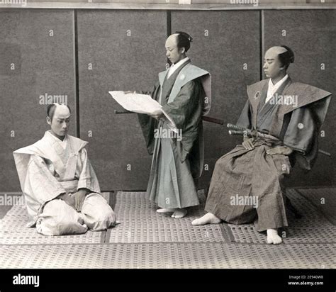 Late 19th century photograph - Hari Kiri, Japan, seppuku, ritual ...