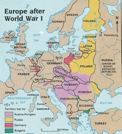 Europe Post Ww1 Map | secretmuseum