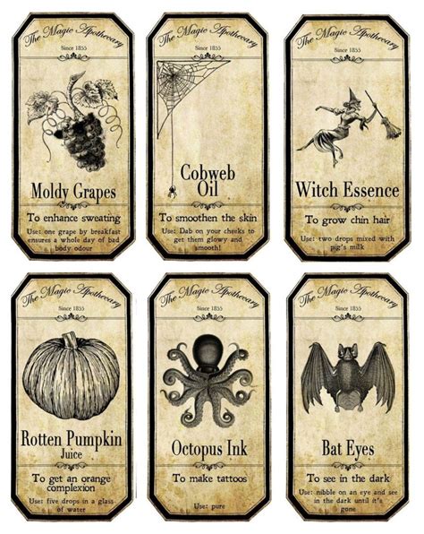 Free Printable Vintage Apothecary Labels