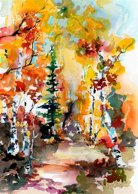 Autumn Forest SOLD watercolors trees