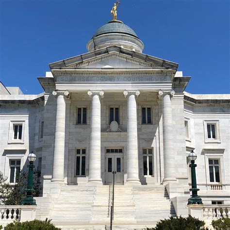 Entryway of Historic Somerset County Courthouse in Somerville, New Jersey. Paul Chandler April ...