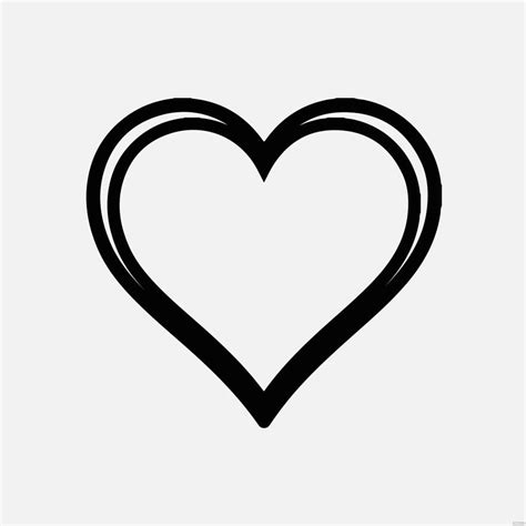 Heart Clipart Black And White Outline in Illustrator, SVG, JPG, EPS, PNG - Download | Template.net