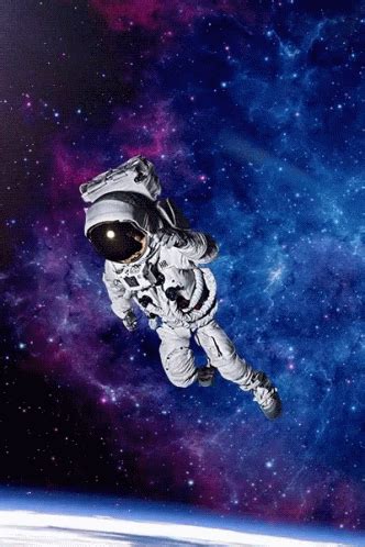 Floating Astronaut Space Galaxy GIF | GIFDB.com