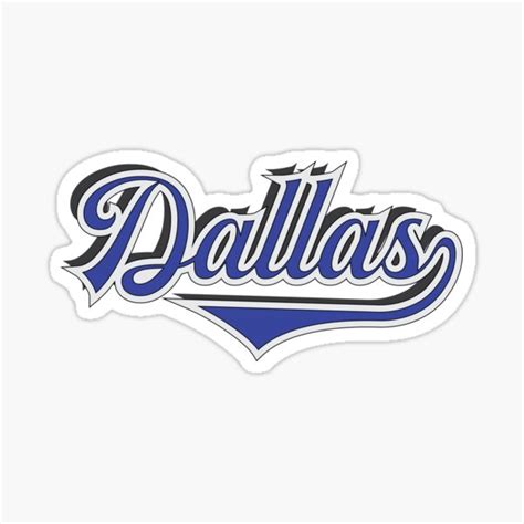 "Dallas - Texas - USA - Vintage Sports Typography" Sticker by Urban ...