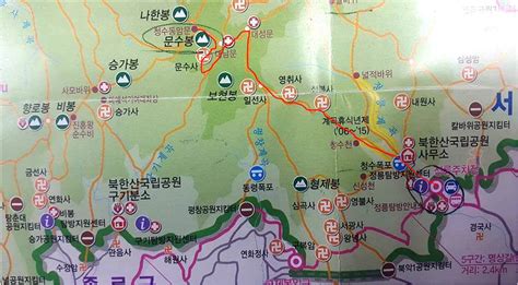 Bukhansan National Park Trail Map