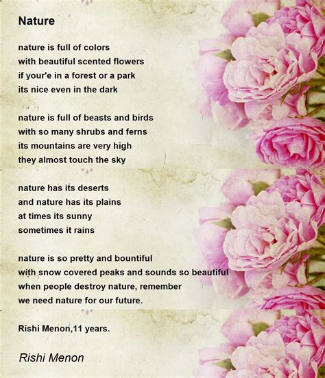 Nature - Nature Poem by Rishi Menon
