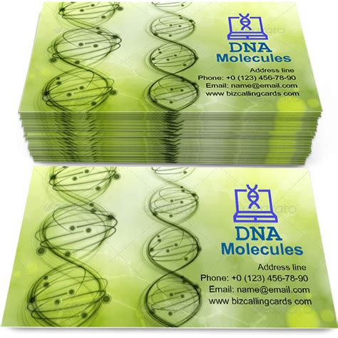 DNA molecules Illustration Business Card Template See more & Create a Calling Card DNA mole ...