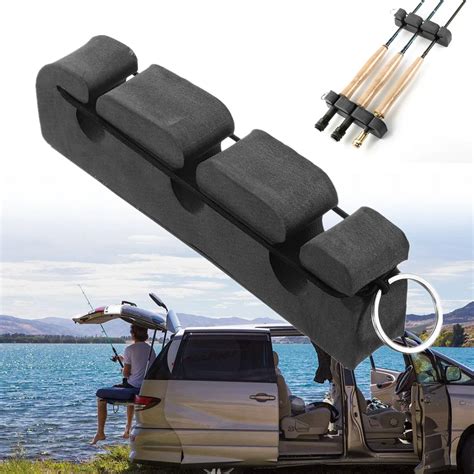 1Pcs Universal Car Portable Boat Fishing Rod Rests Magnetic Poles Storage Rack Holder Store 3 ...