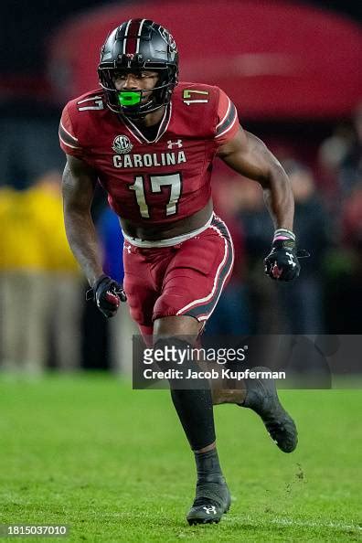 Xavier Legette of the South Carolina Gamecocks plays against the... News Photo - Getty Images