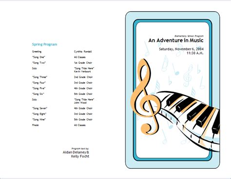 Choir Concert Program Template For Your Needs