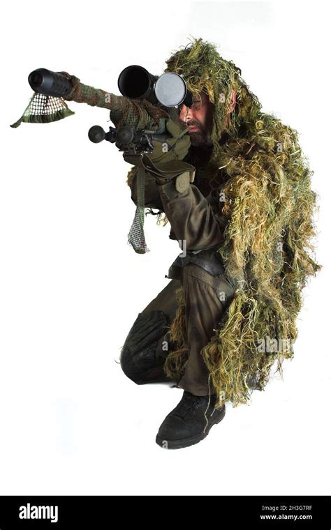 Sniper in ghillie suit Stock Photo - Alamy