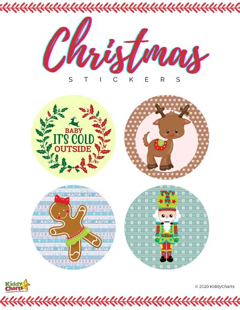 Christmas Stickers - Print your Own for Free - kiddycharts.com