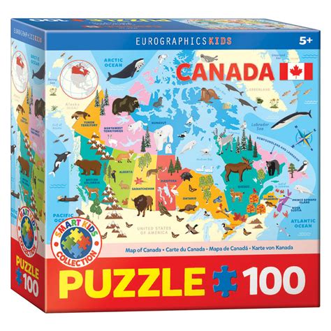 Illustrated Map of Canada Puzzle - 100 pieces | EuroGraphics