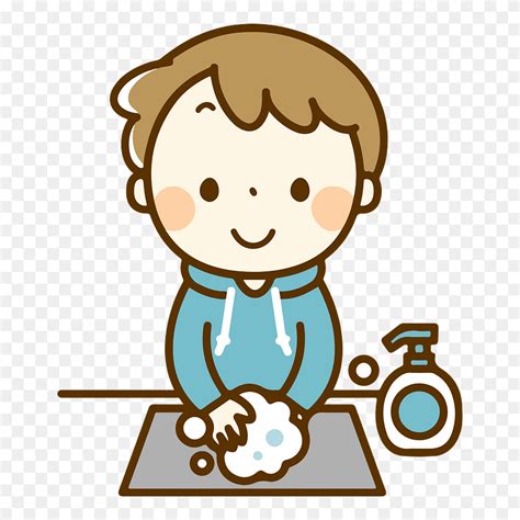 Download Child Boy Handwashing Clipart - Washing Your Hand Cartoon ...