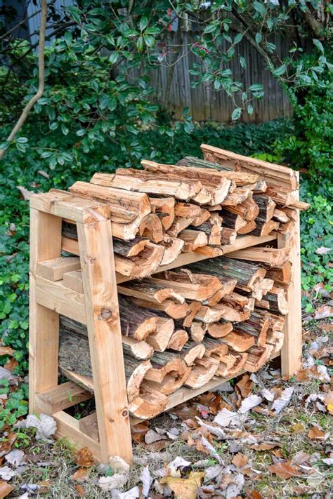 This small but mighty DIY firewood rack stand can hold a lot of firewood! See how I built this ...