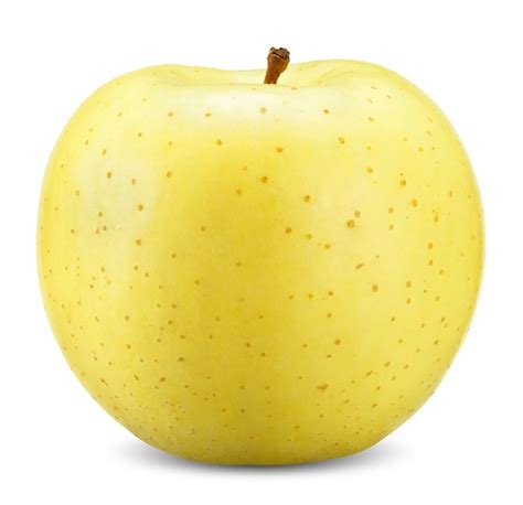 Premium Photo | Yellow apple isolated on white clipping path