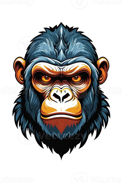 AI generated Gorilla head mascot Design illustration 36154652 PNG