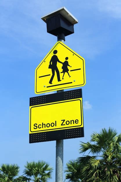 Premium Photo | School zone sign