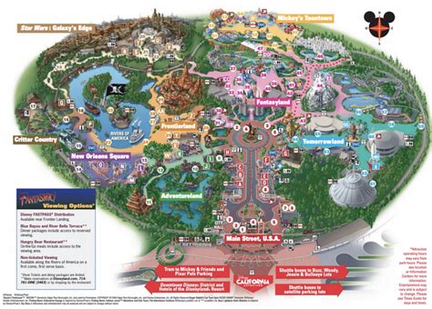 Printable Map Of Disneyland