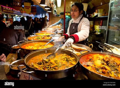 The food stalls in Camden town market. Camden Lock Stock Photo, Royalty Free Image: 54128738 - Alamy