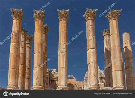 Famous Temple Artemis Ruins Jerash Jordan Horizontally Stock Photo by ©frank11 682630684