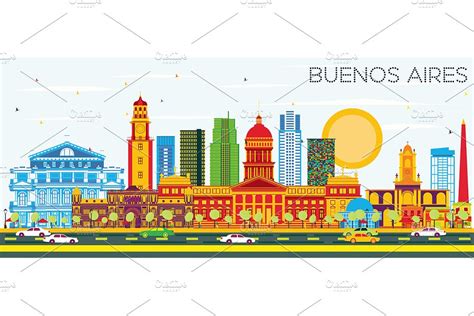 Buenos Aires Skyline Silhouette | Pre-Designed Photoshop Graphics ...