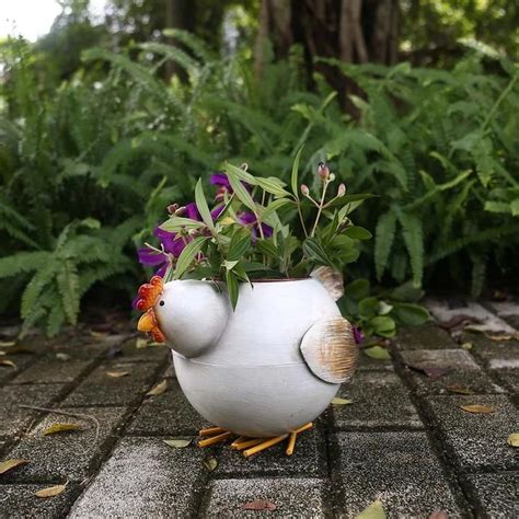 Sweet and Sour Chicken Planter Pot to Farmhouse Decor