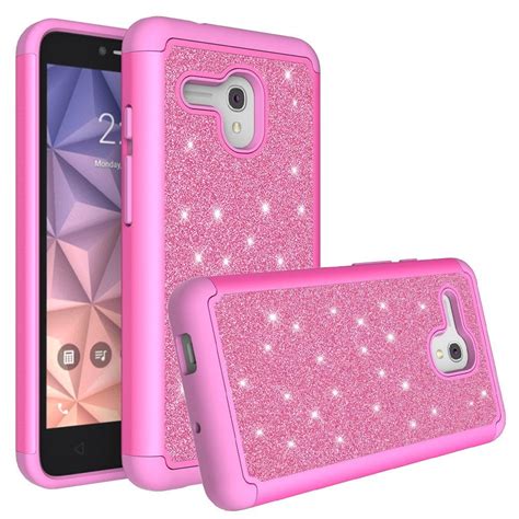 Jitterbug Smart (5.5inch) Case, Glitter Shock Proof Hybrid Glitter Case with [HD Screen ...