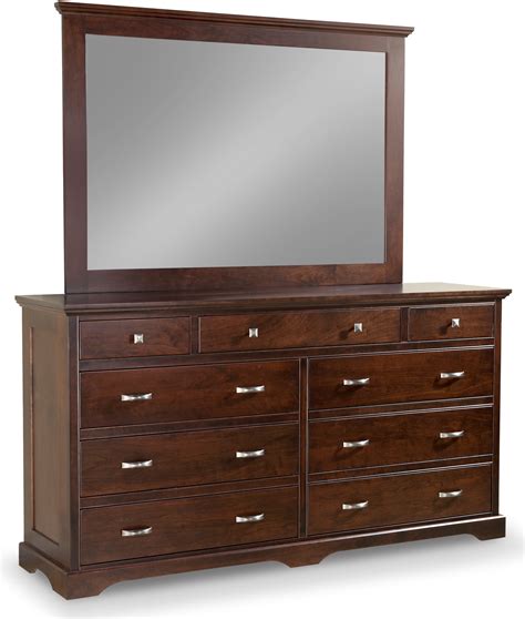 Elegance 9-Drawer Double Dresser with Tall Wide Mirror 35-3559,39-3521 by Daniel's Amish ...