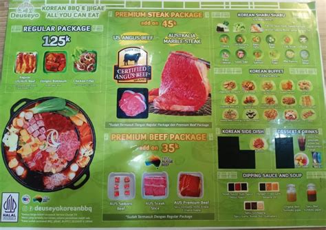 Daftar Harga Menu Deuseyo Korean BBQ 2024 | Foodierate