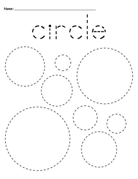 Circles Preschool Tracing Worksheets | Preschool tracing, Shape tracing ...