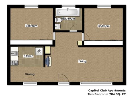 Floor Plans of Capitol Club Apartments in Lacey, WA