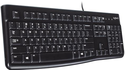 Logitech K120 Full-size Wired Membrane Keyboard for PC with Spill-Resistant Design Black 920 ...