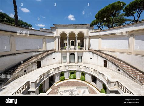 Rome. Italy. Villa Giulia, built 1551-1553, The Nympheum loggia. National Etruscan Museum of ...