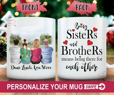 Personalized Siblings Coffee Mug Life is better with siblings Sister ...