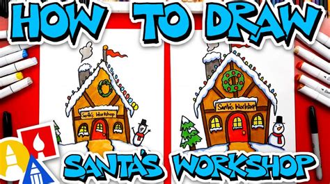 Artforkidshub.com How To Draw Christmas - canvas-goose