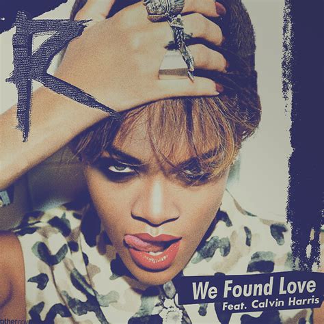 Rihanna We Found Love Album Art - Rectangle Circle