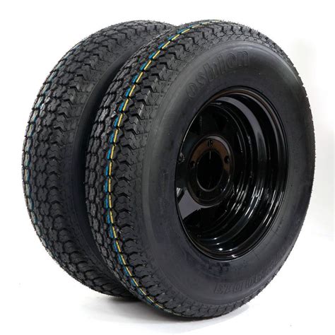 13' Trailer Wheel and Tire with Bias ST175/80D13 Tire Mounted (5x4.5 ...