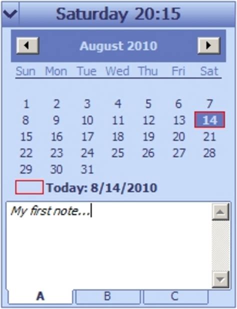 Windows Vista Desktop Calender: full version free software download