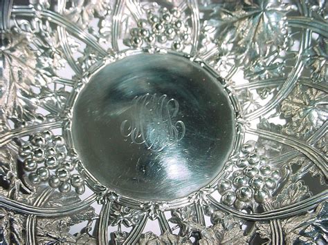 Antique 1907 Rare Whiting Sterling Silver Grape Pattern Holloware from thatwasthen on Ruby Lane