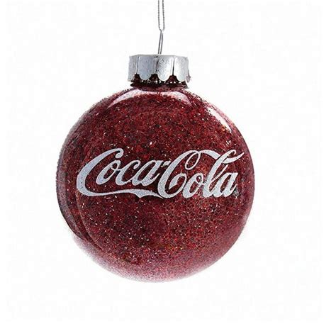 Authentic Coca Cola Coke Glitter Ball Christmas Ornament New with Box - Walmart.com - Walmart.com